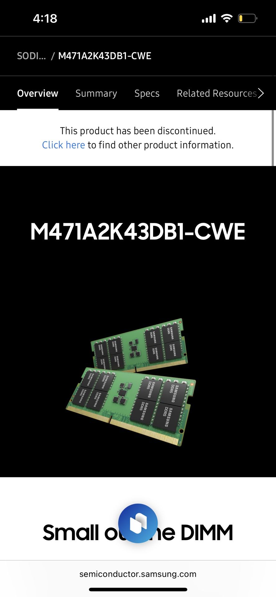 16 GB Ram - Samsung 16GB DDR4 3200MHz SODIMM PC4-25600 CL22 2Rx8 1.2V 260-Pin SO-DIMM Laptop Notebook RAM Memory Module M471A2K43DB1-CWE