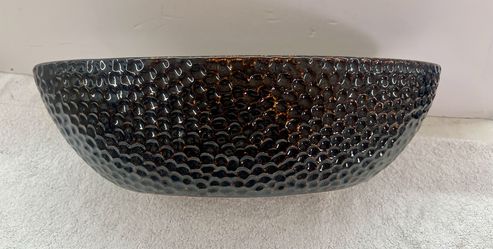 Ceramic Bronze Serving Bowl Oval