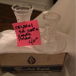 Crystal Base And Candle Holder