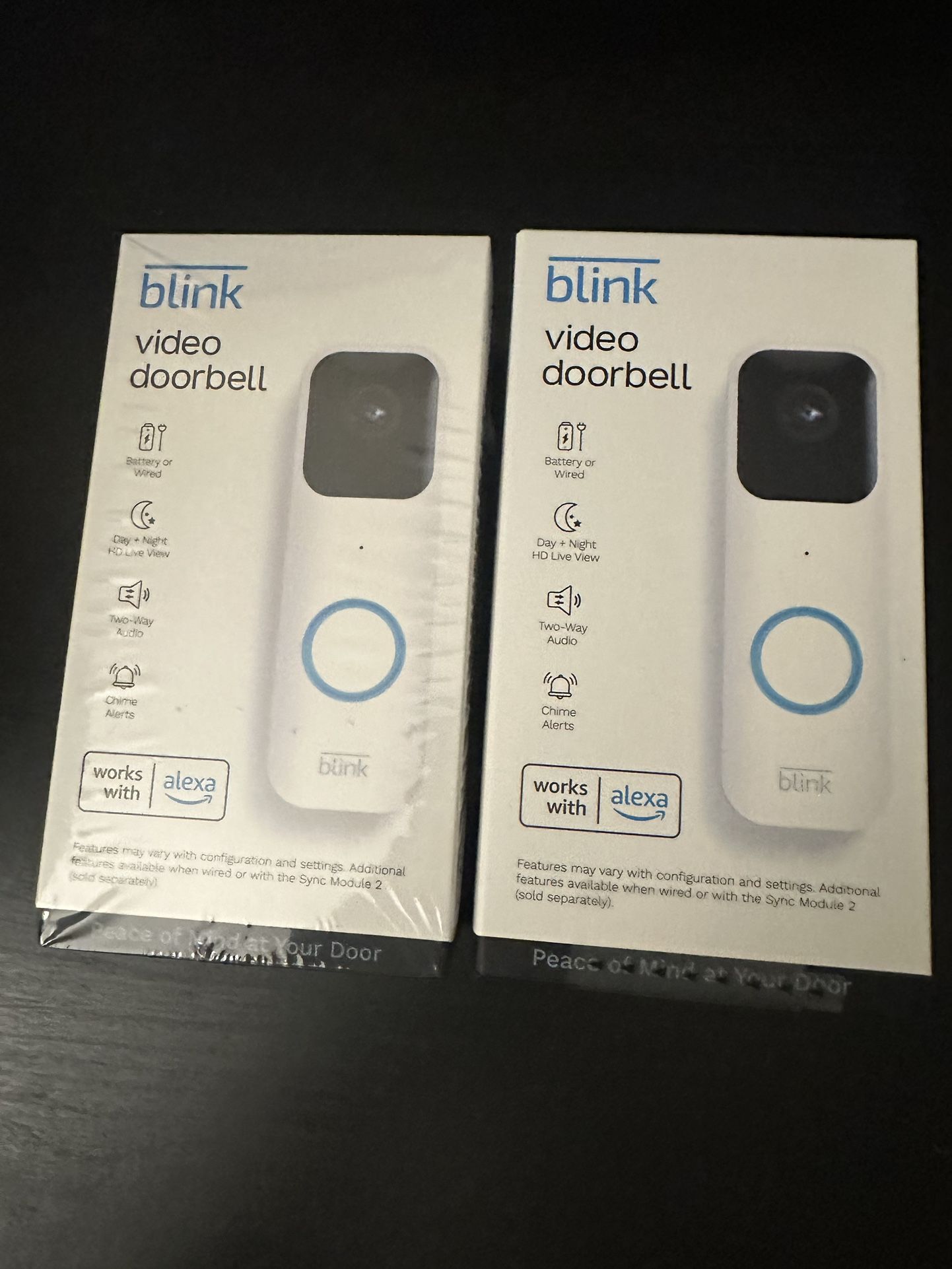 Blink Video Doorbell (White) Smart Wifi, Two-way Audio, Video, Wired/Battery(2)
