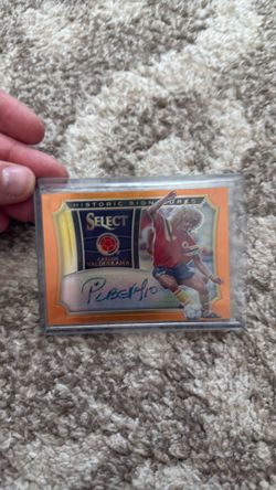 2015-16 Panini Select Carlos Valderrama Historic Signatures Auto orange /149 colombia