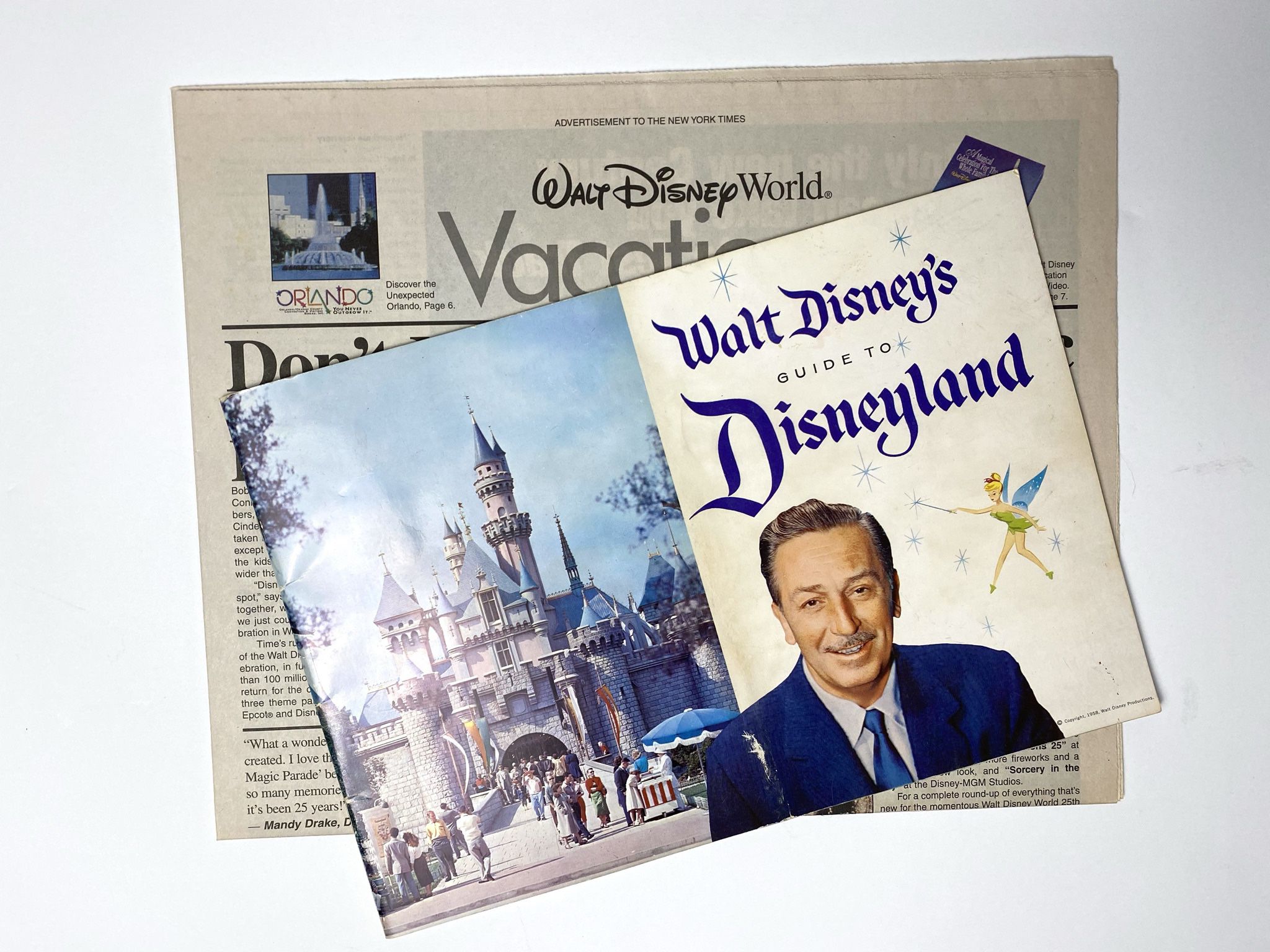 1958 Walt Disneys Guide to Disneyland & Walt Disney Worlds 25th anniversary paper