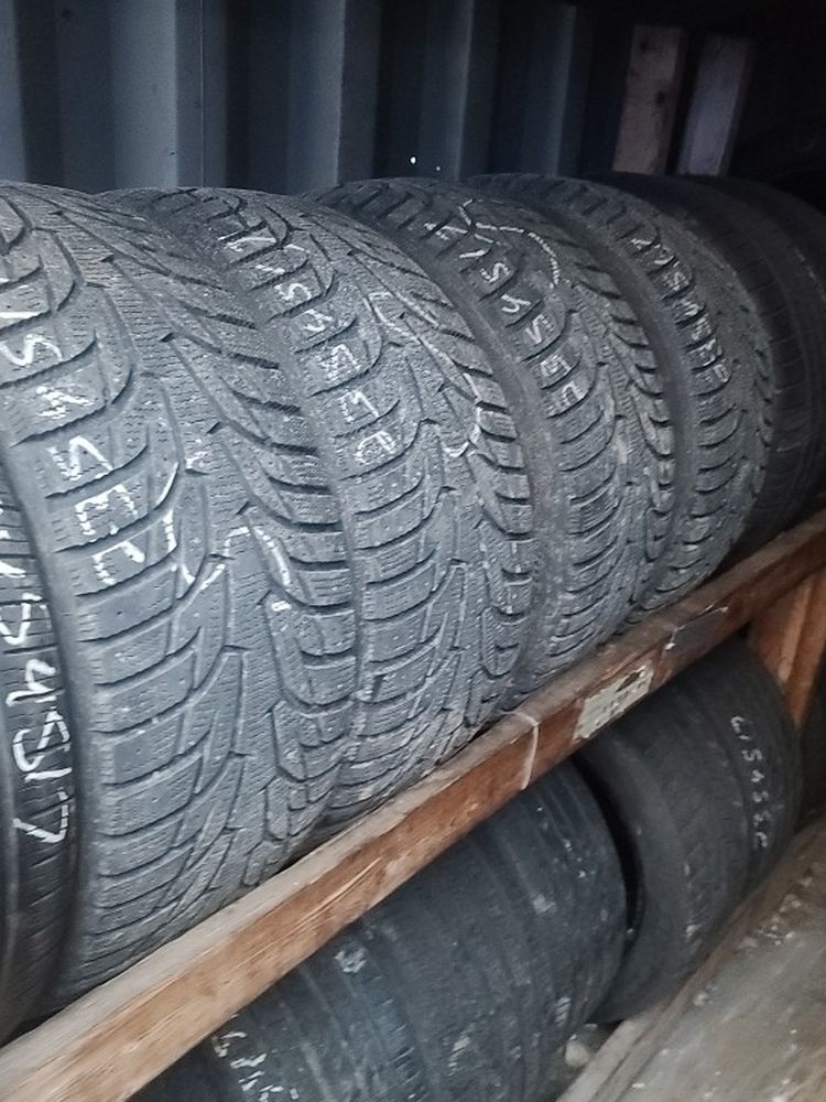 225 45 17 (4) snow used tires NO hidden fees FREE installation