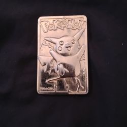 1999 Burger King 23K Gold Plated Pikachu Pokemon Car 