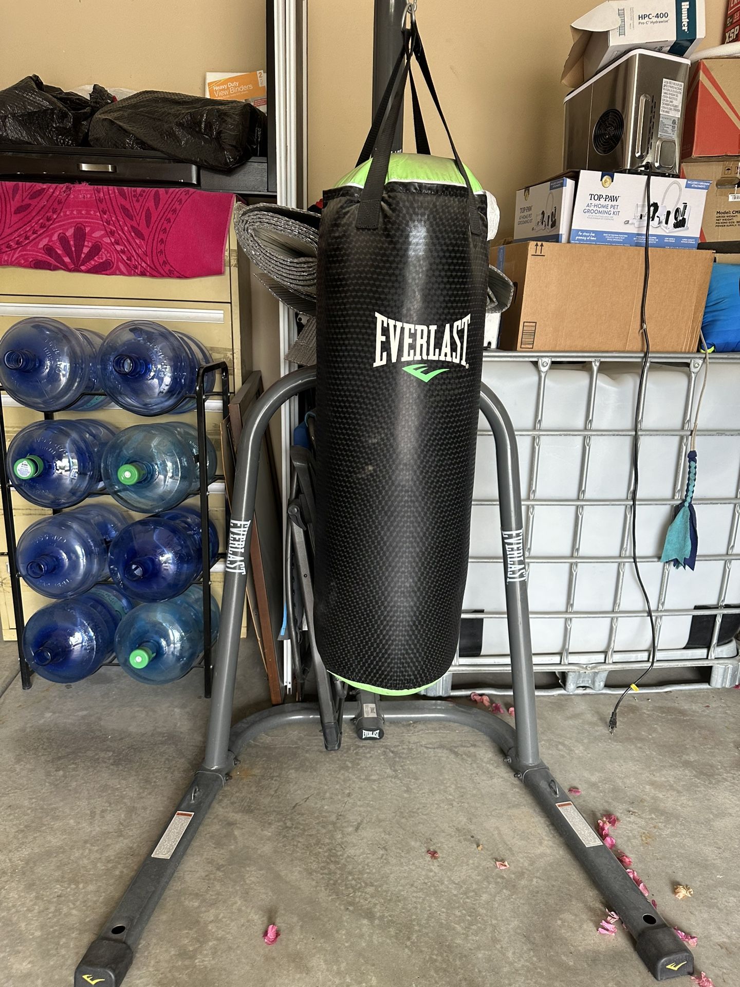 Everlast punching band with stand