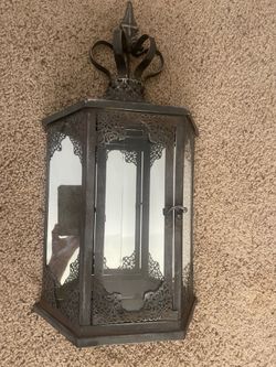 All metal with back mirror.
