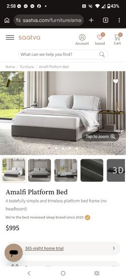 Brand New Saatva Amalfi Platform Bed