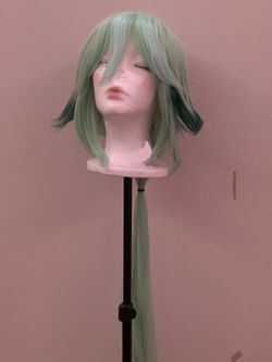 Sucrose Genshin Impact Wig, Teal Green/Dark Green