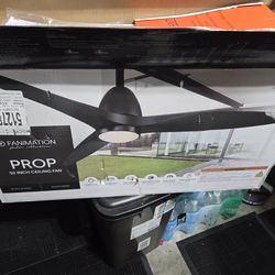 52 inch LED black ceiling fan new