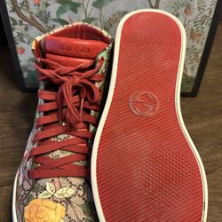 Gucci Blooms Mid Top Sneakers Size 8 