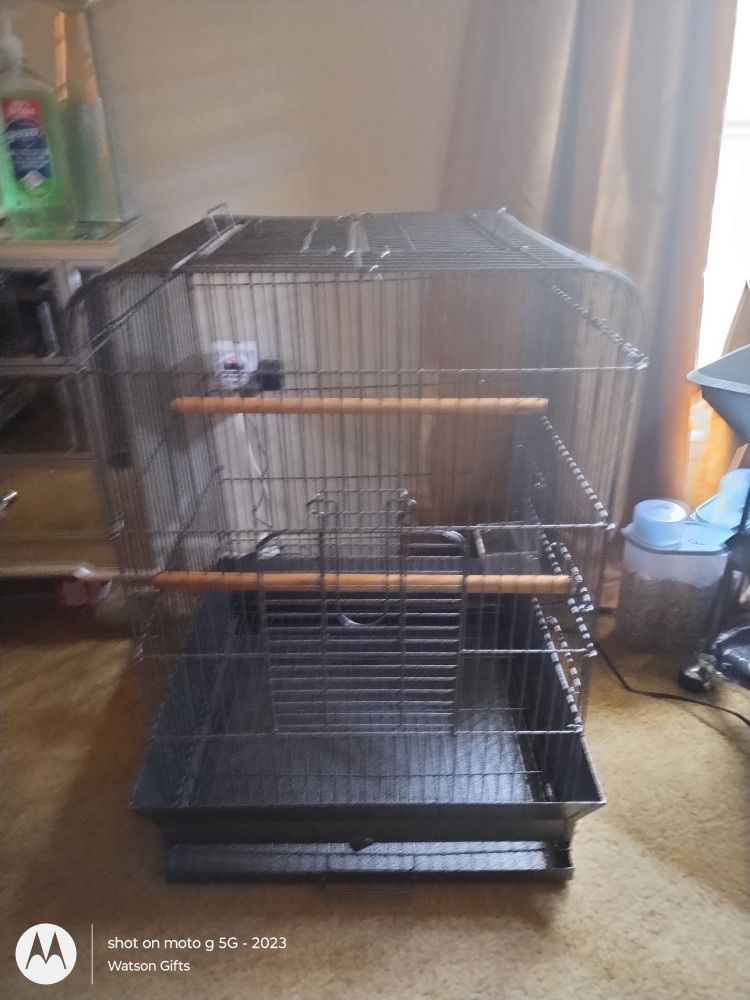 Bird Cage With Play Top 30 Inches Tall 20x20 Small/Medium  Bird I Purchased  Firm Price 