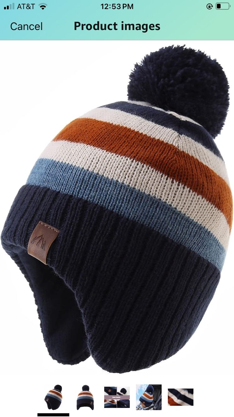 Moon Kitty Baby Boys Hats Toddler Beanies for Boys Winter Fleece Winter Hat Boys