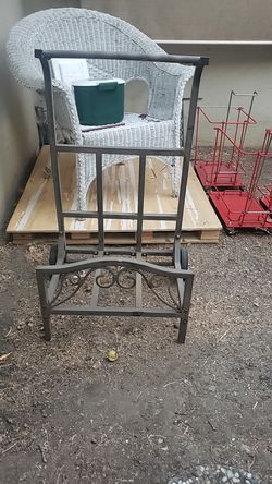wrought iron firewood rolling cart