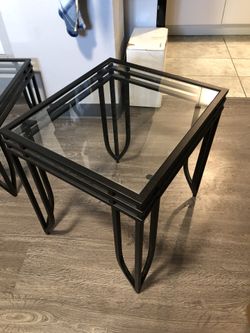 Glass end table (price is one, 2 available)