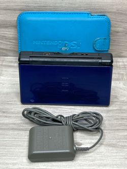 Nintendo Ds Lite USG-001 Cobalt Blue Handheld Console Case Charger (PO1026704)