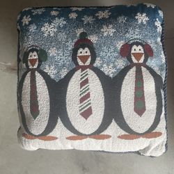 16”X16” Decorative Penguin Throw Pillow 