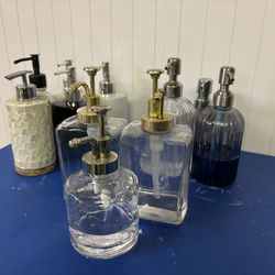 11 Fancy Glass Soap dispensers