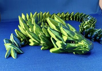 3D Printed Articulated Dragon 26” Long 