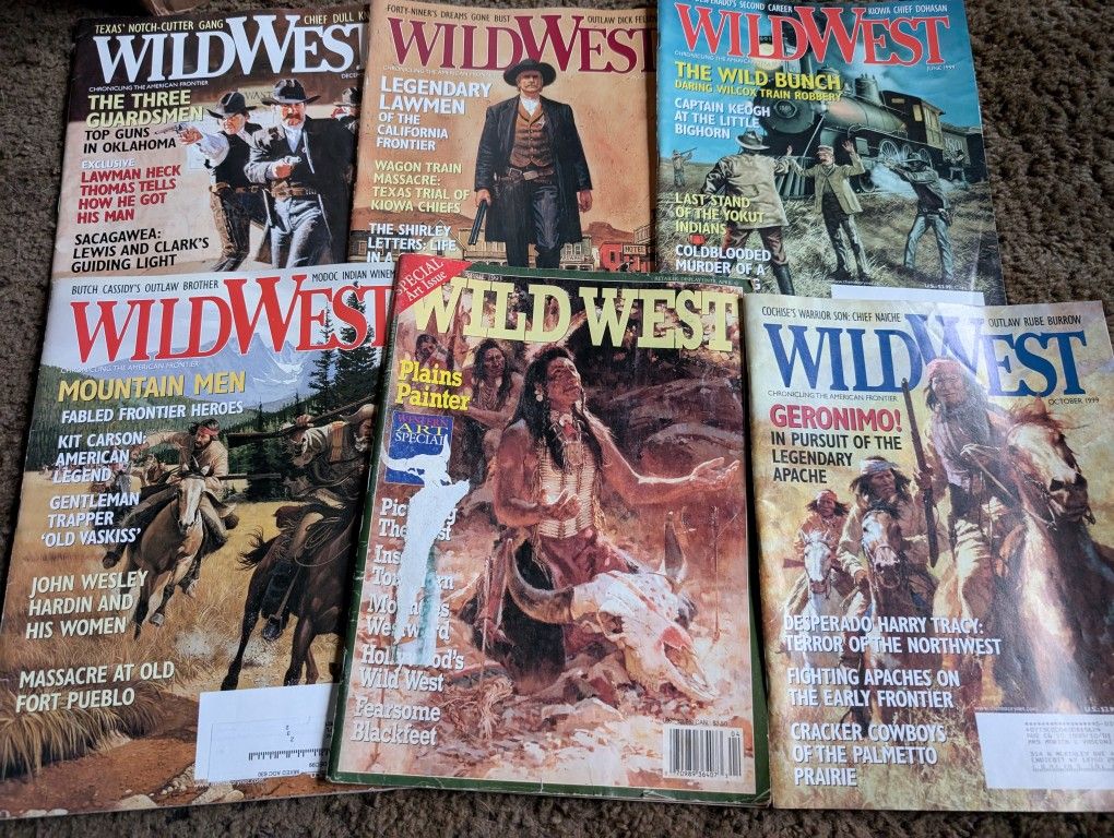 Set Of 6 Wild West Magazines From The 1990s
