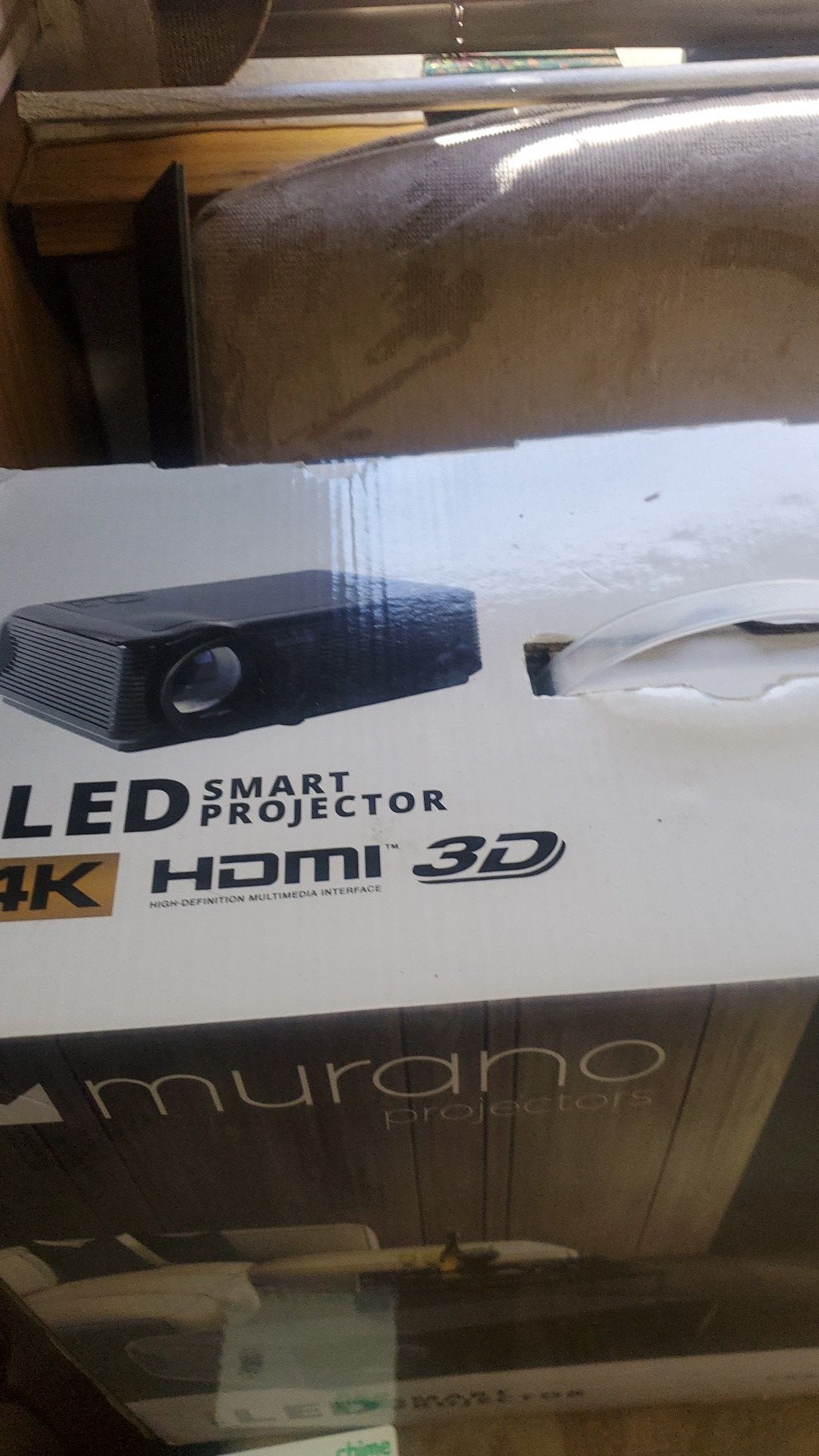 LED smart PROYECTOR HDMI comes with Digital screen