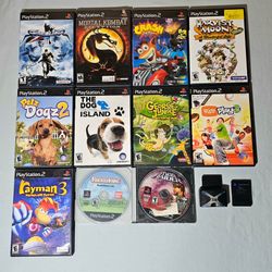 Ps2 Game Lot + Accessories