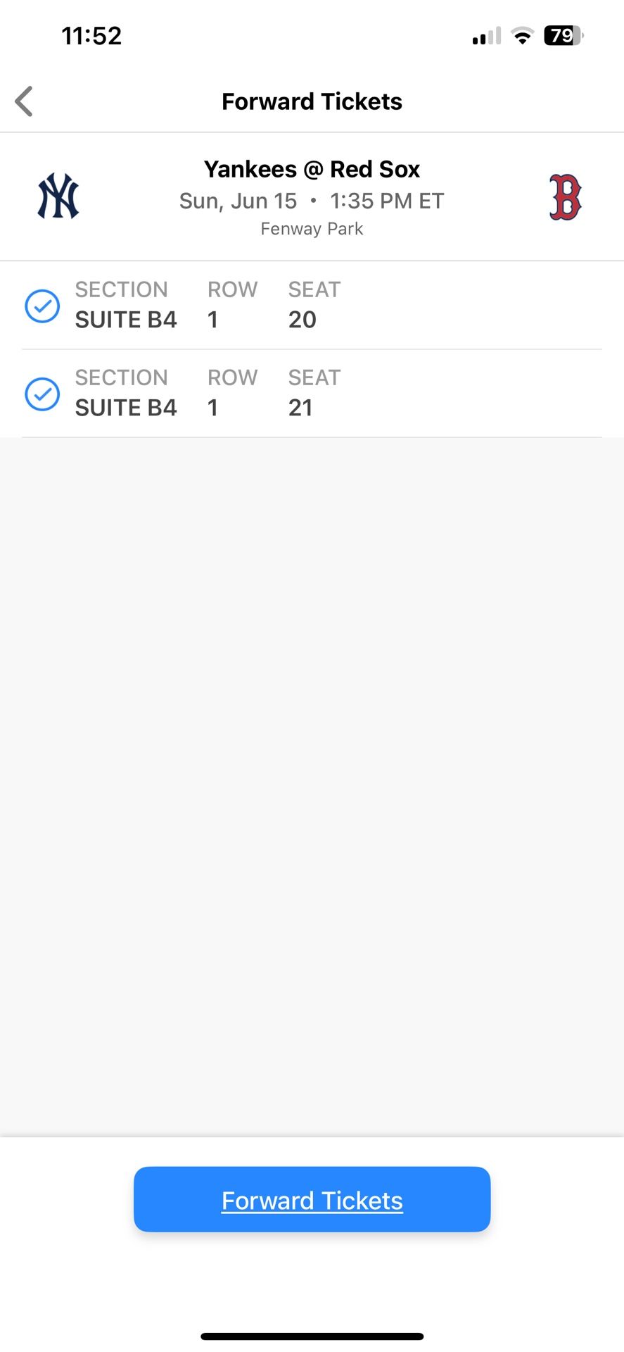 Yankees Vs Redsox suite Tickets 06/15