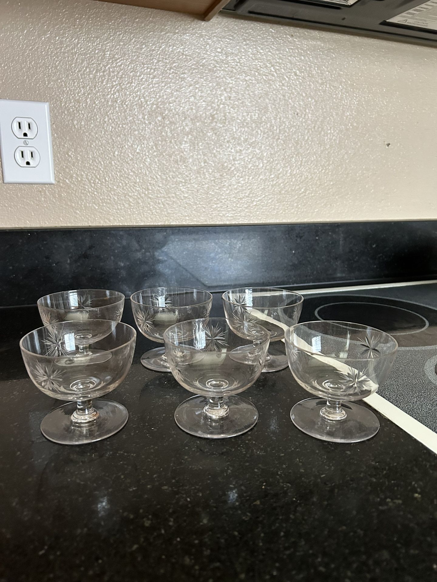 Stemmed Antique Dessert Bowls- Over 100 Years Old