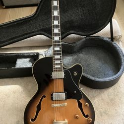 Amber Sunburst Jazz Guitar And Amp Combo 