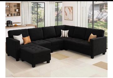 Navy blue couch
