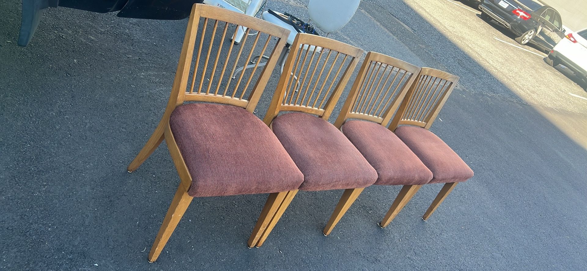 Set Of Four Dining Chairs, Strong Comfortable