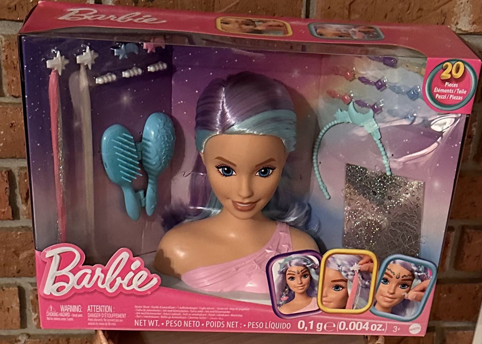 Barbie Fairytale Styling Head Mattel 20 Pieces New