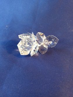 SWAROVSKI LARGE ROSE AUSTRIAN CRYSTAL #7478 IOB 3-1/4" LONG