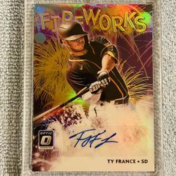 Ty France 2020 Panini Donruss Optic Gold Fireworks Signatures Rookie Autograph /10!