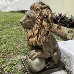 Concrete Lion Statues (Sold Individually)