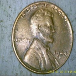 1944 D MINT MARK LINCOLN WHEAT PENNY 