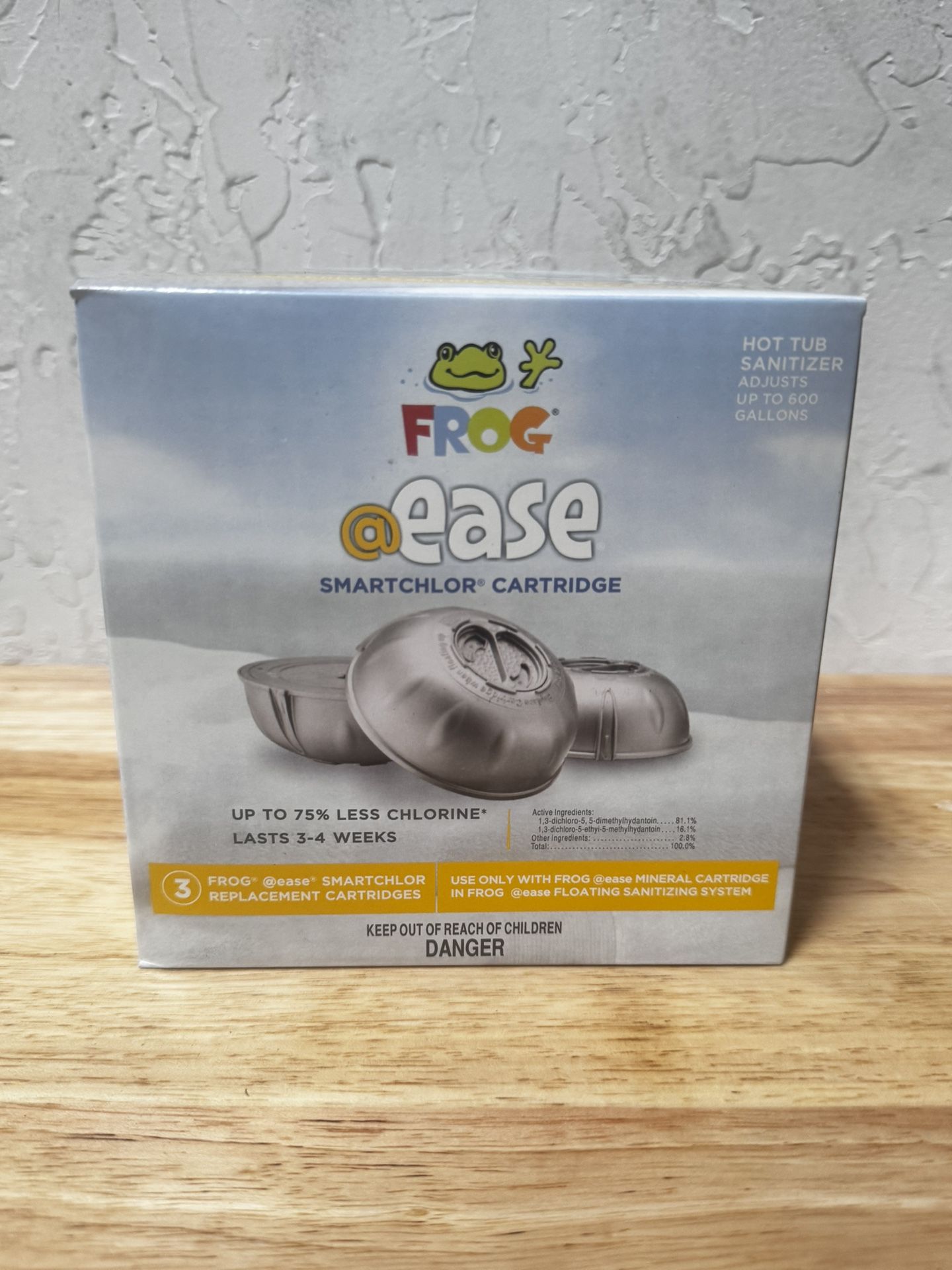 FROG @Ease Replacement SmartChlor Cartridge for use with Hot Tub FROG @Ease Floating System - Hot Tub Sanitizer System Supports Less Chlorine Use - 3