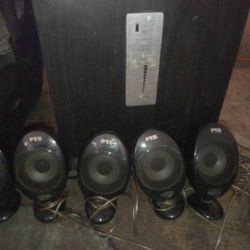 PTS SPEAKERS AND WOOFER AND BIG SPEAKER 