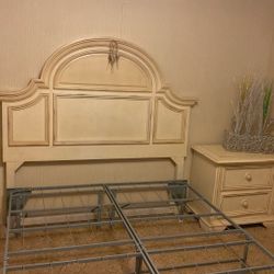 Queen Size Headboard,2 Night Stands And Big Dresser