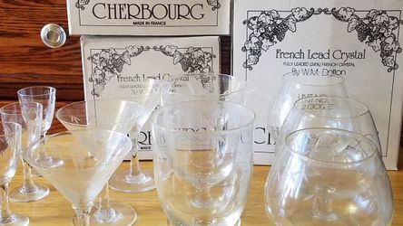 French Lead Crystal Cherbourg 15 Pieces $ 50.00.