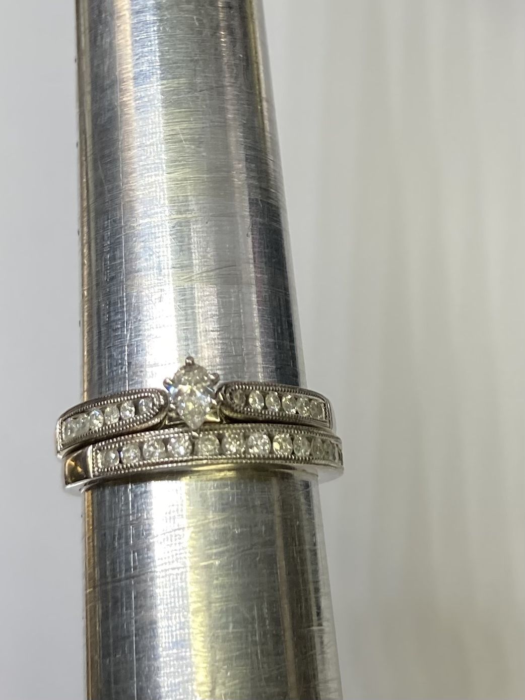 14k White Gold Engagement Set