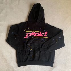 Sp5der Medium P*NK Hoodie Black