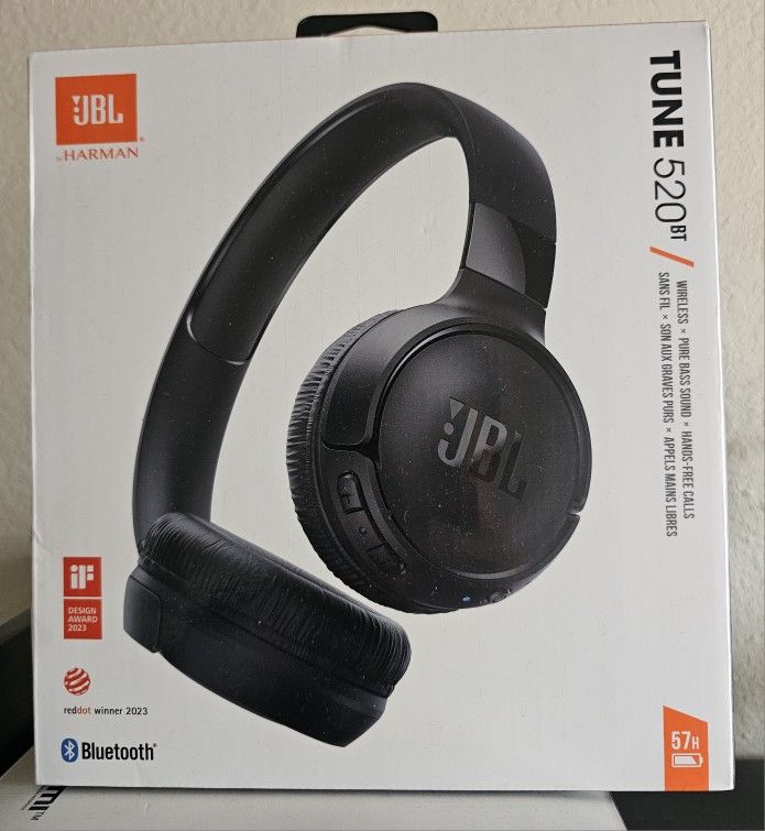 JBL Tune 520BT wireless on-ear headphones