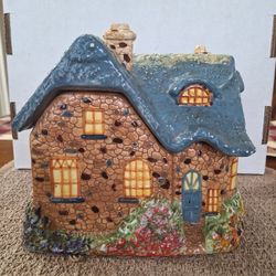 Thomas Kinkade 2005 Cottage and Garden Ceramic Cookie Jar