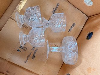 Vintage Cut Glass Dessert Cups and Compote Set