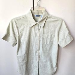 IZOD Women's Short-Sleeve Button-Up Shirt