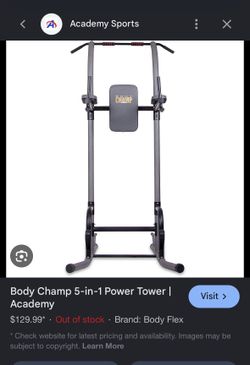 Body Champ Power Tower Pull Up/Dip Station