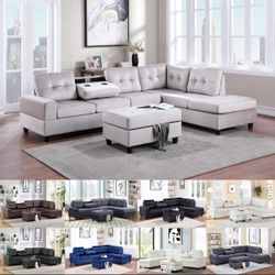 New Heights, reversible sectional with storage ottoman and free delivery