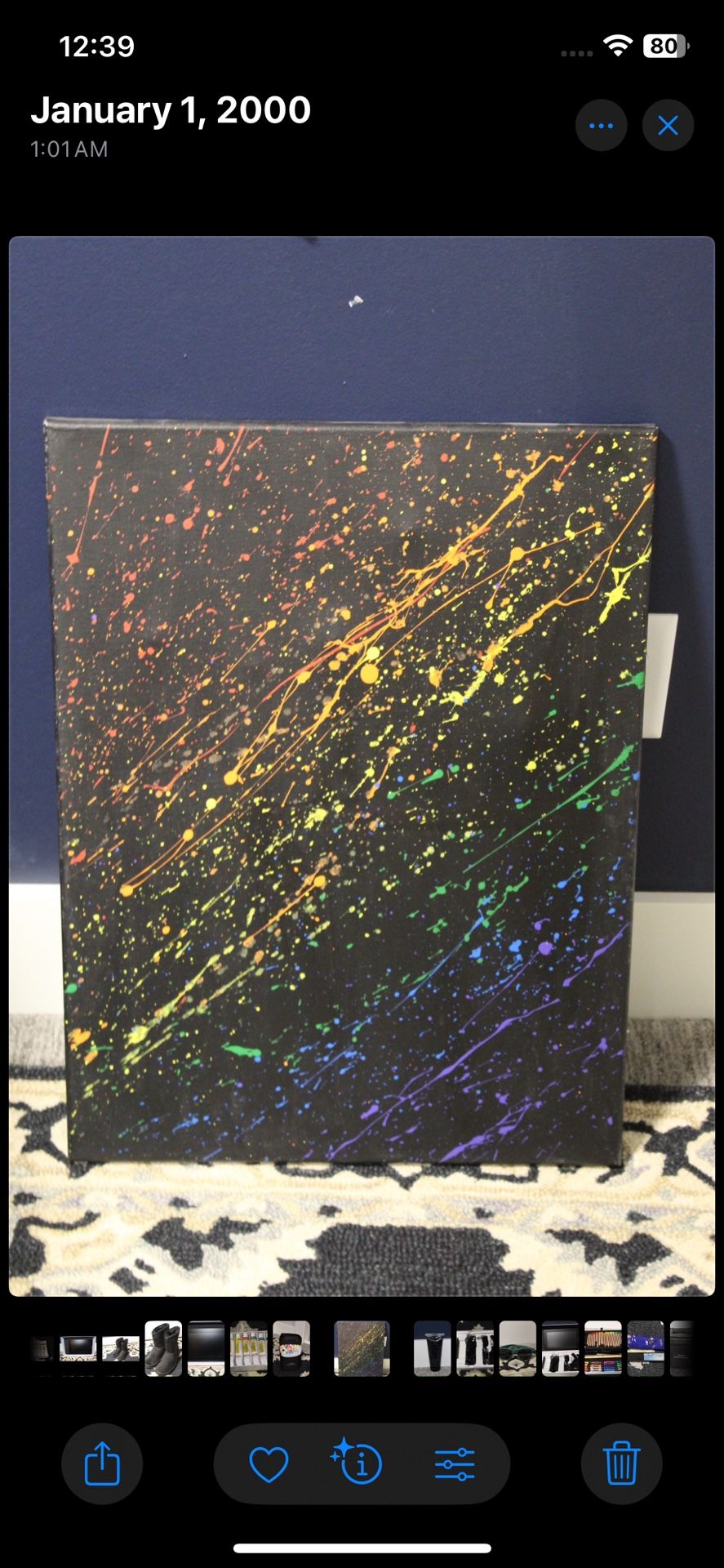 Rainbow Splatter Painting