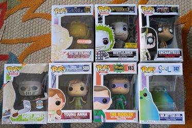 Funko Pop! Lot of 7 Beetlejuice Doctor Strange Enchantress Young Anna Casey Jone