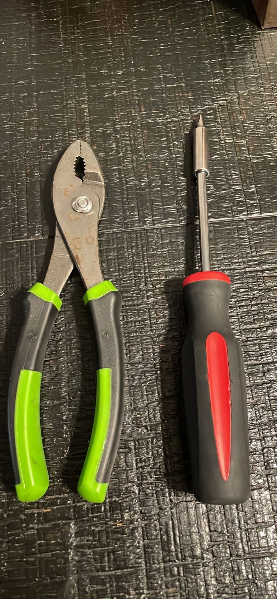Slip Joint Pliers & Flathead Screwdriver Set Non-Slip Grip Handles